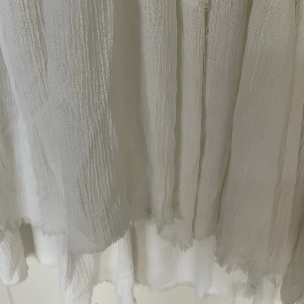 White Ruffled Boho Maxi Dress Fabulous!! - Picture 9 of 11